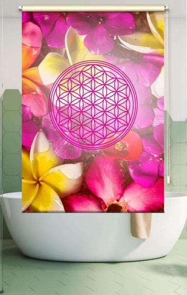 Extartiqe Duschrollo - Blume des Lebens pink dream